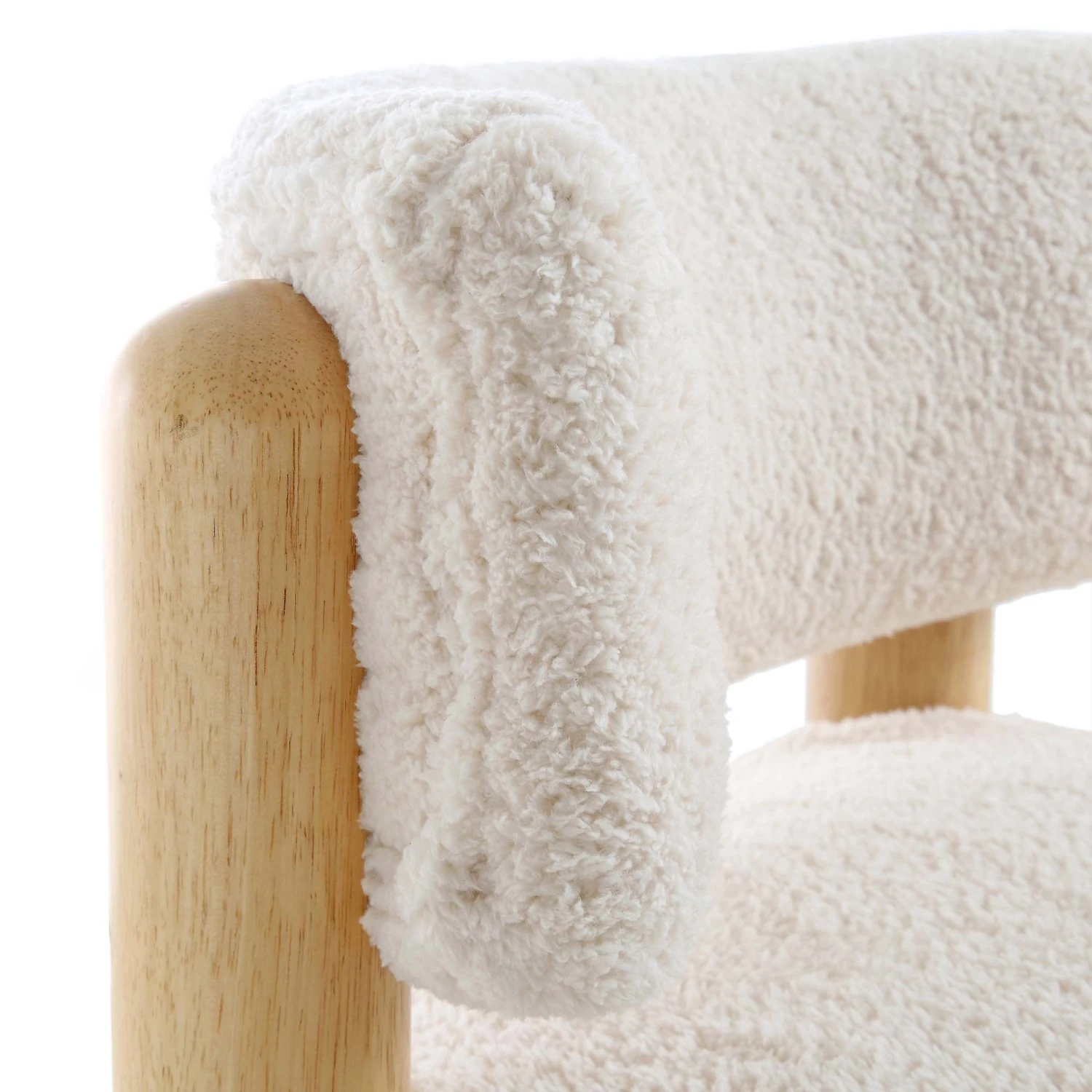 Okja Ecru Sherpa Faux Shearling Accent Chair 10 Okja Ecru Sherpa Faux Shearling Accent Chair - Image 8