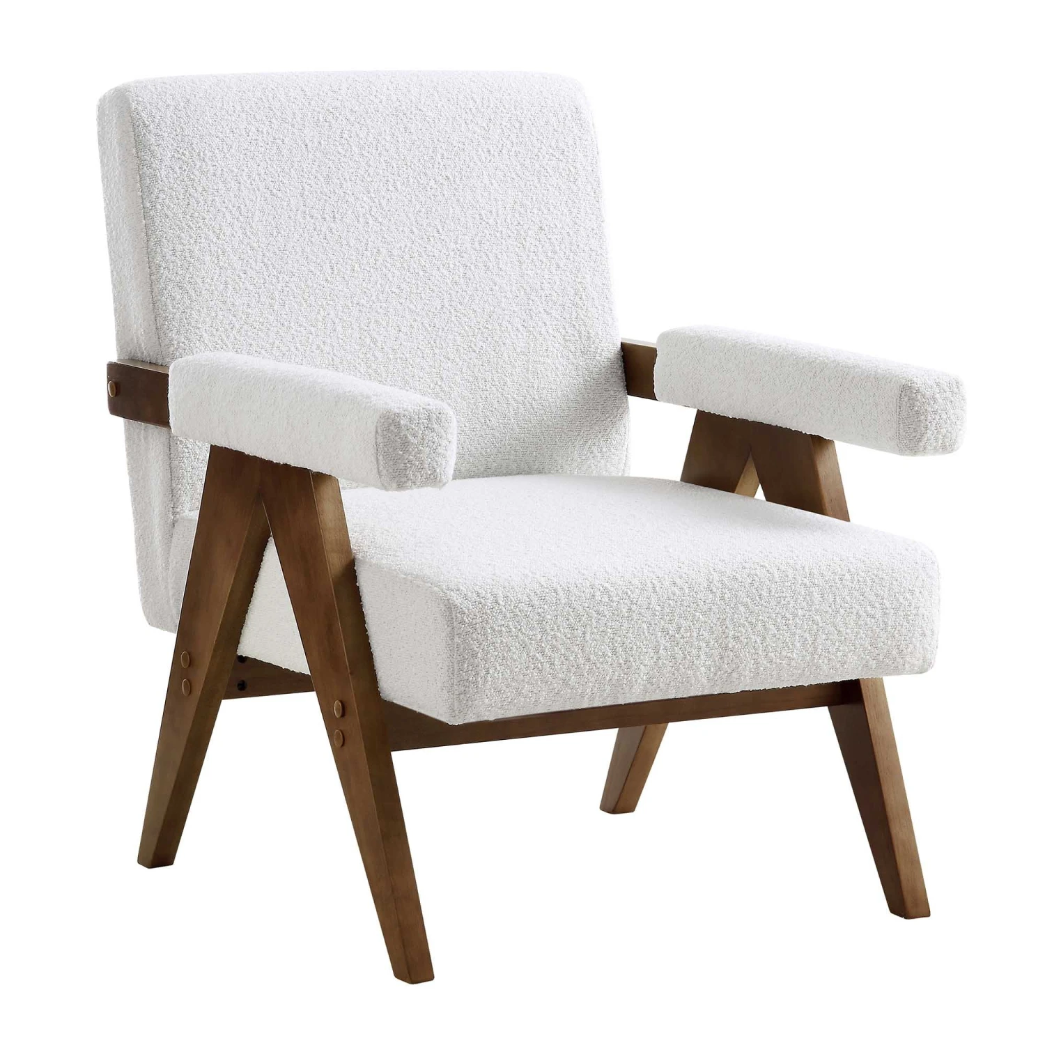Chinnor White Boucle Accent Chair 7 Chinnor White Boucle Accent Chair - Image 5