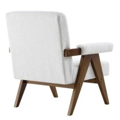 Chinnor White Boucle Accent Chair 17 Chinnor White Boucle Accent Chair -FINZ Furniture Shop ACH 729 WHITE BOUCLE WB4