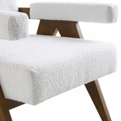 Chinnor White Boucle Accent Chair 18 Chinnor White Boucle Accent Chair -FINZ Furniture Shop ACH 729 WHITE BOUCLE detail2