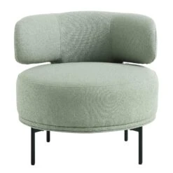 Penn Sage Green Boucle Wing Back Accent Chair -FINZ Furniture Shop ACH 750 GREEN BOUCLE WB1