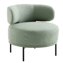 Penn Sage Green Boucle Wing Back Accent Chair -FINZ Furniture Shop ACH 750 GREEN BOUCLE WB2