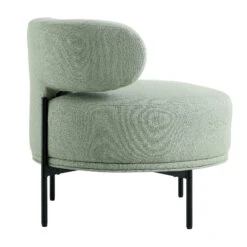 Penn Sage Green Boucle Wing Back Accent Chair -FINZ Furniture Shop ACH 750 GREEN BOUCLE WB3