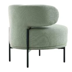 Penn Sage Green Boucle Wing Back Accent Chair -FINZ Furniture Shop ACH 750 GREEN BOUCLE WB4
