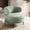 Penn Sage Green Boucle Wing Back Accent Chair 2 Penn Sage Green Boucle Wing Back Accent Chair -FINZ Furniture Shop ACH 750 GREEN BOUCLE main