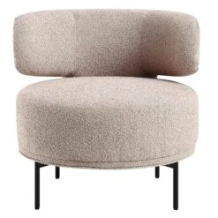 Penn Taupe Boucle Wing Back Accent Chair -FINZ Furniture Shop ACH 750 TAUPE BOUCLE WB1