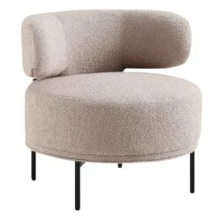 Penn Taupe Boucle Wing Back Accent Chair -FINZ Furniture Shop ACH 750 TAUPE BOUCLE WB2