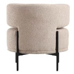 Penn Taupe Boucle Wing Back Accent Chair -FINZ Furniture Shop ACH 750 TAUPE BOUCLE WB6