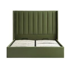 Wilton Moss Green Velvet Ottoman Storage Bed 22 Wilton Moss Green Velvet Ottoman Storage Bed -FINZ Furniture Shop AH 017 MOSS VEL WB1