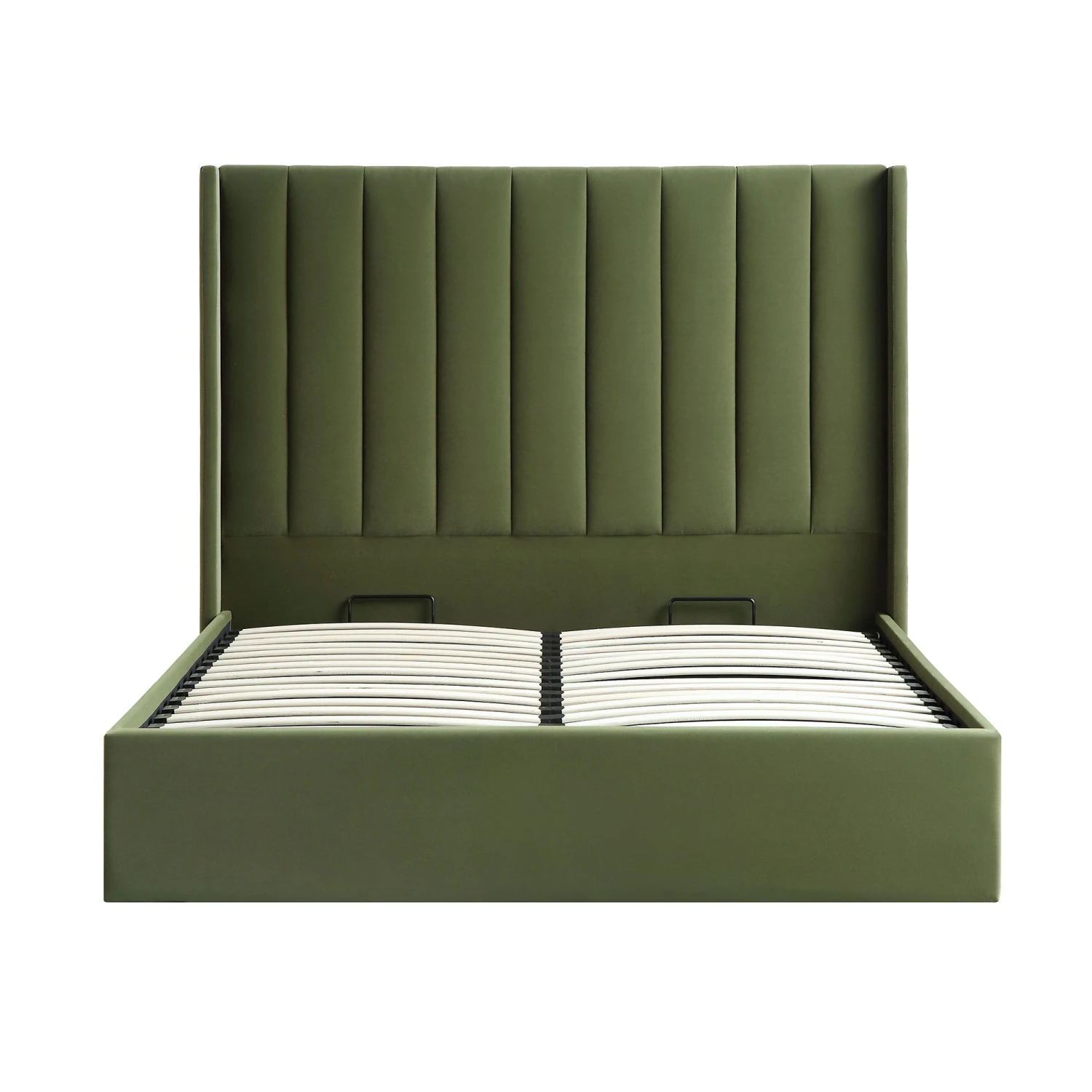 Wilton Moss Green Velvet Ottoman Storage Bed 7 Wilton Moss Green Velvet Ottoman Storage Bed - Image 5