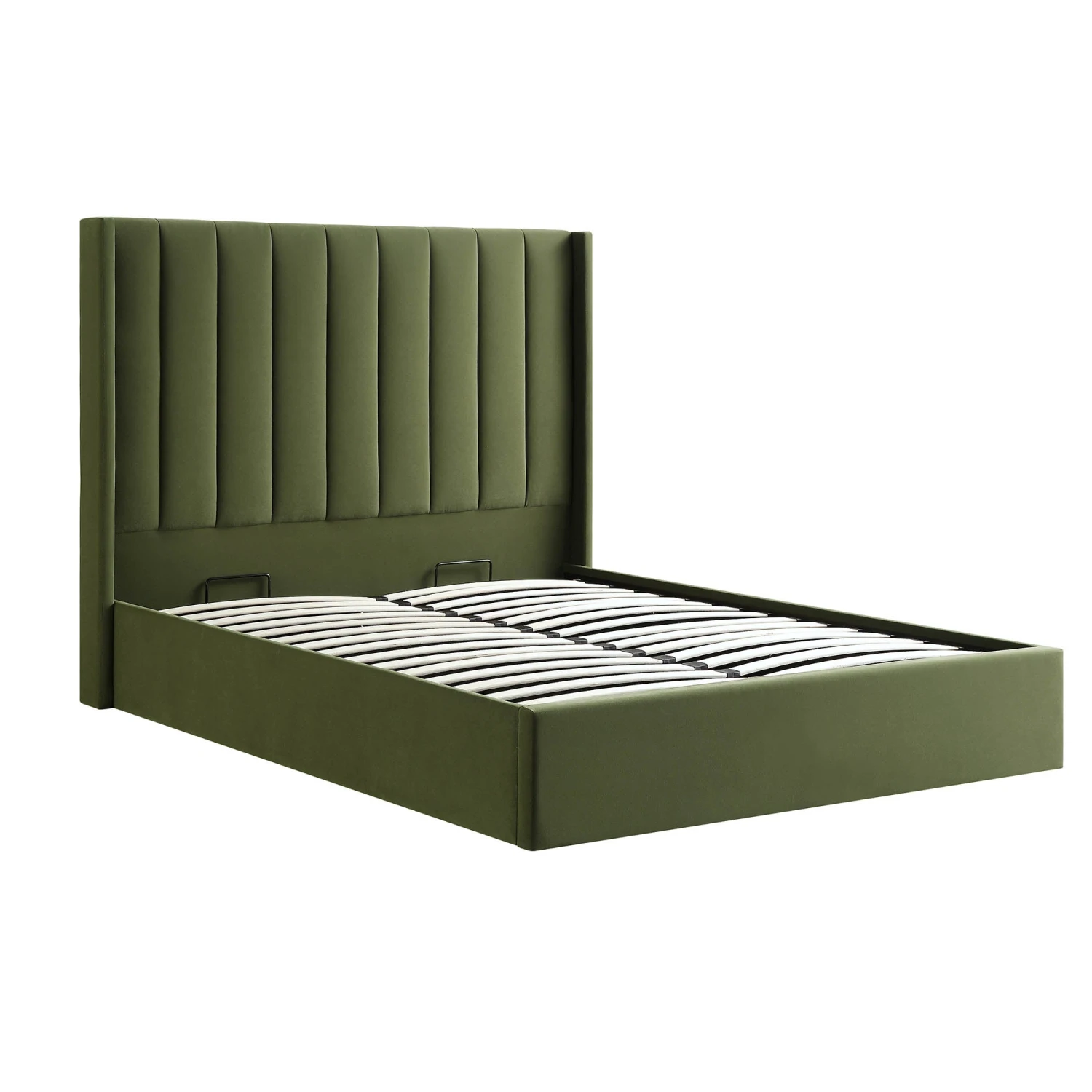 Wilton Moss Green Velvet Ottoman Storage Bed 9 Wilton Moss Green Velvet Ottoman Storage Bed - Image 7