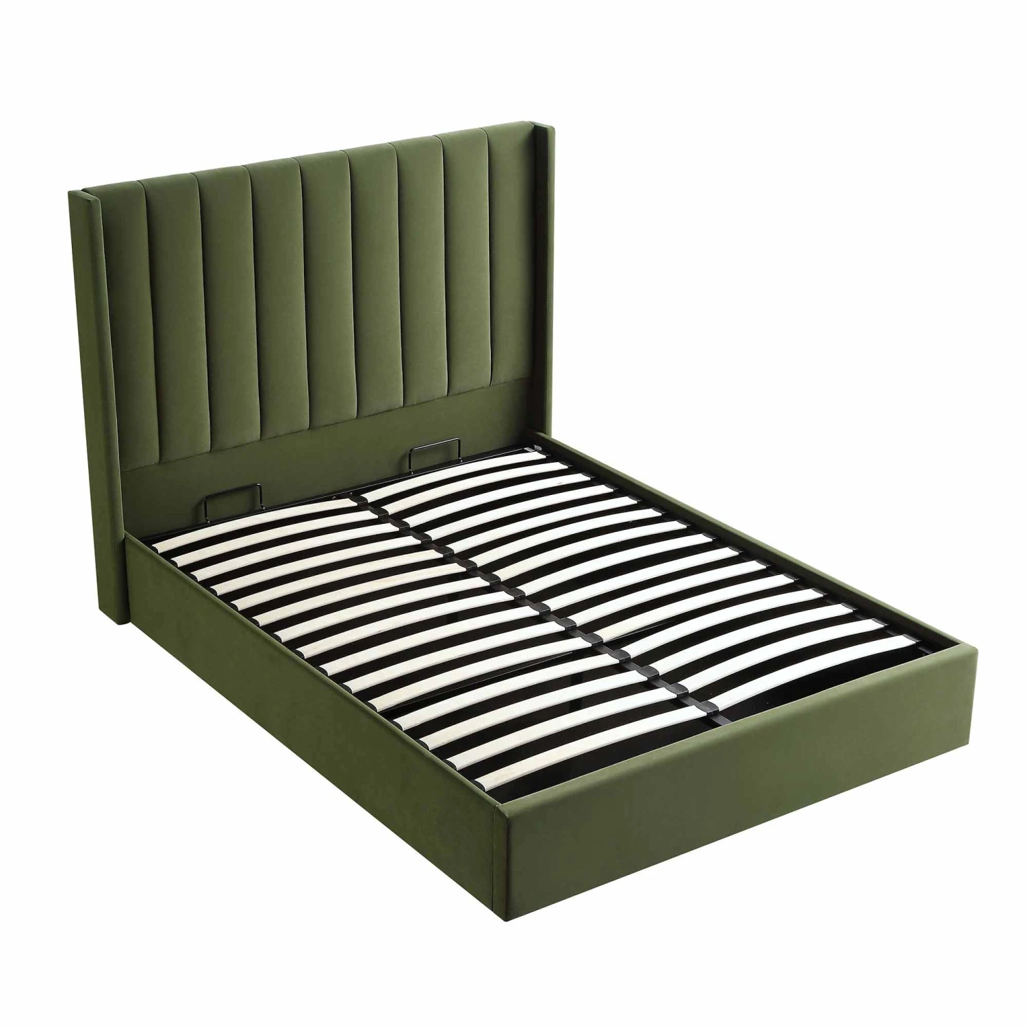 Wilton Moss Green Velvet Ottoman Storage Bed 11 Wilton Moss Green Velvet Ottoman Storage Bed - Image 9