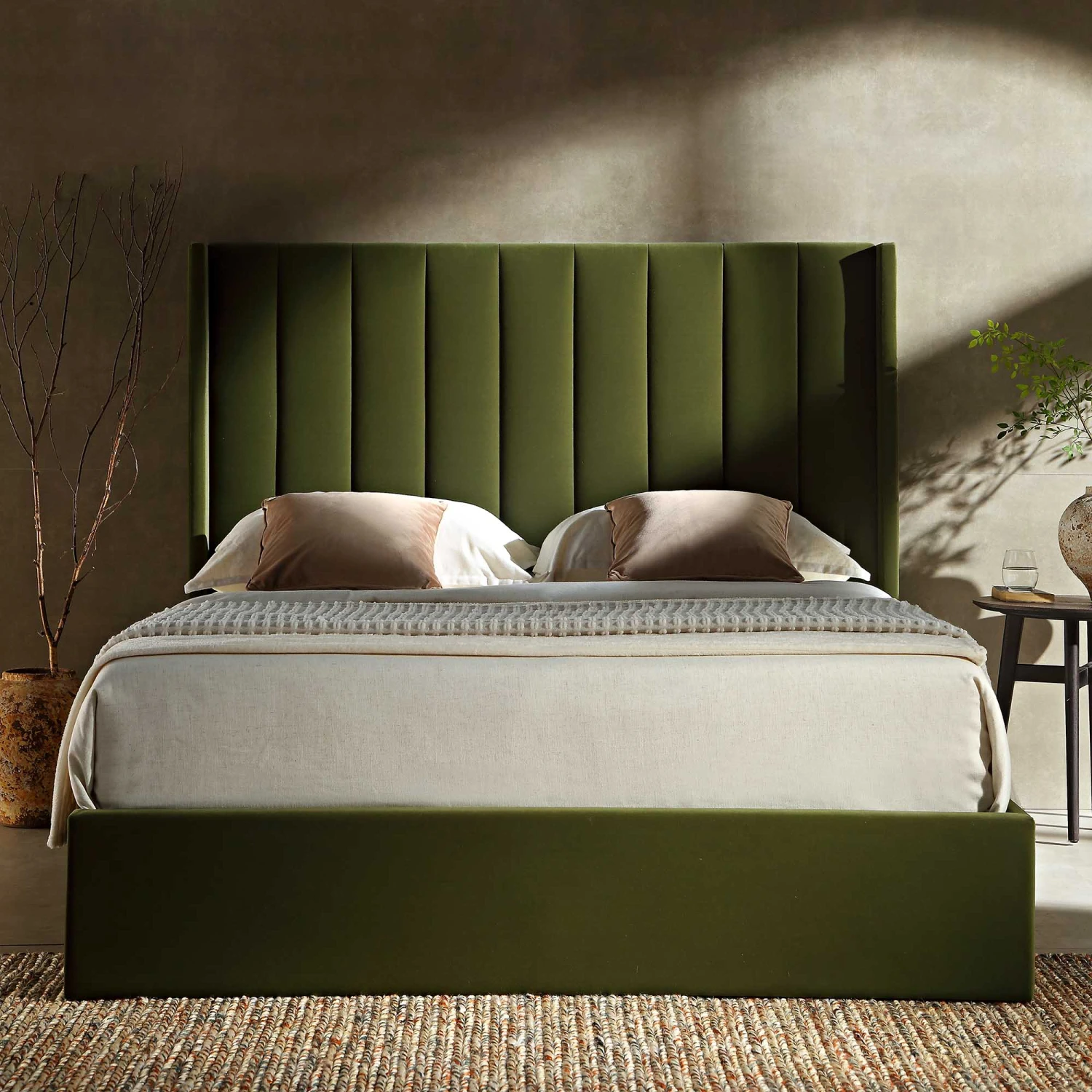 Wilton Moss Green Velvet Ottoman Storage Bed 4 Wilton Moss Green Velvet Ottoman Storage Bed - Image 2