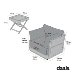 Pedra Rope And Aluminium Outdoor Bistro Set, Grey -FINZ Furniture Shop ALU ROPEI 1