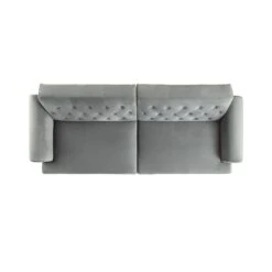 Hanney 3-Seater Chesterfield Sofabed In Grey Velvet 30 Hanney 3-Seater Chesterfield Sofabed In Grey Velvet -FINZ Furniture Shop AYSF 011 GREY VEL WB7