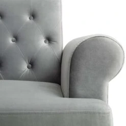 Hanney 3-Seater Chesterfield Sofabed In Grey Velvet 35 Hanney 3-Seater Chesterfield Sofabed In Grey Velvet -FINZ Furniture Shop AYSF 011 GREY VEL detail3
