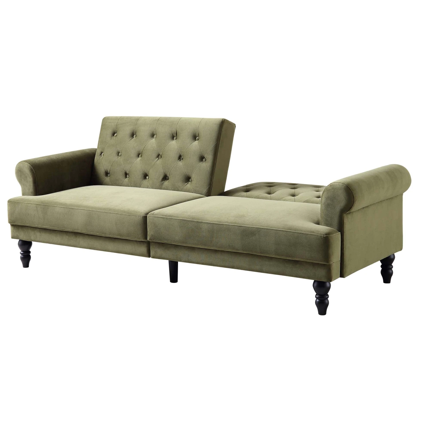 Hanney 3-Seater Chesterfield Sofabed In Moss Green Velvet 9 Hanney 3-Seater Chesterfield Sofabed In Moss Green Velvet - Image 7