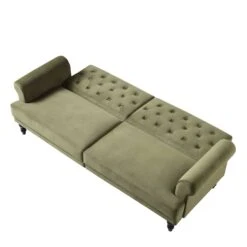 Hanney 3-Seater Chesterfield Sofabed In Moss Green Velvet 27 Hanney 3-Seater Chesterfield Sofabed In Moss Green Velvet -FINZ Furniture Shop AYSF 011 MOSSGREEN VEL WB5