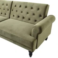 Hanney 3-Seater Chesterfield Sofabed In Moss Green Velvet 31 Hanney 3-Seater Chesterfield Sofabed In Moss Green Velvet -FINZ Furniture Shop AYSF 011 MOSSGREEN VEL detail1