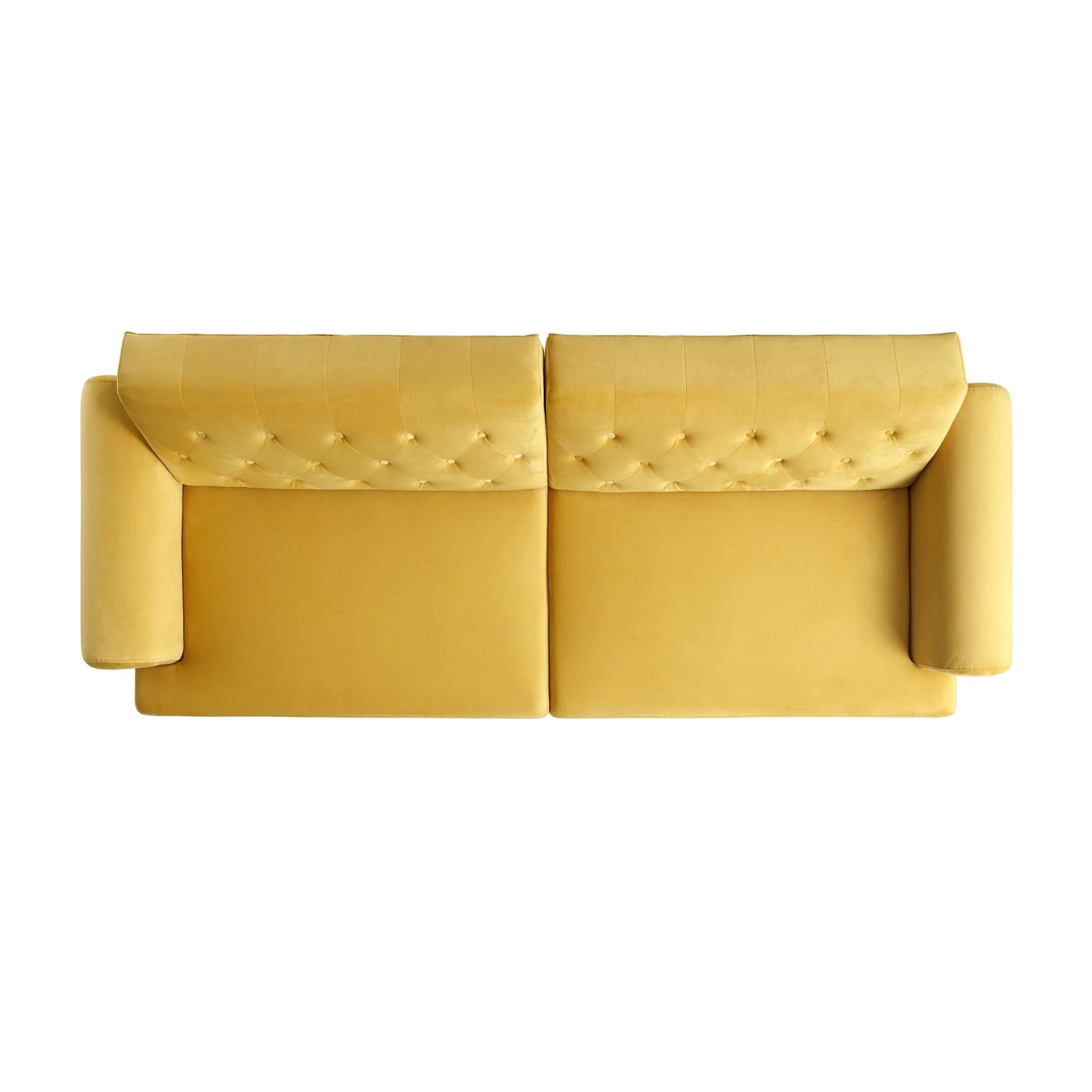 Hanney 3-Seater Chesterfield Sofabed In Mustard Yellow Velvet 16 Hanney 3-Seater Chesterfield Sofabed In Mustard Yellow Velvet - Image 14