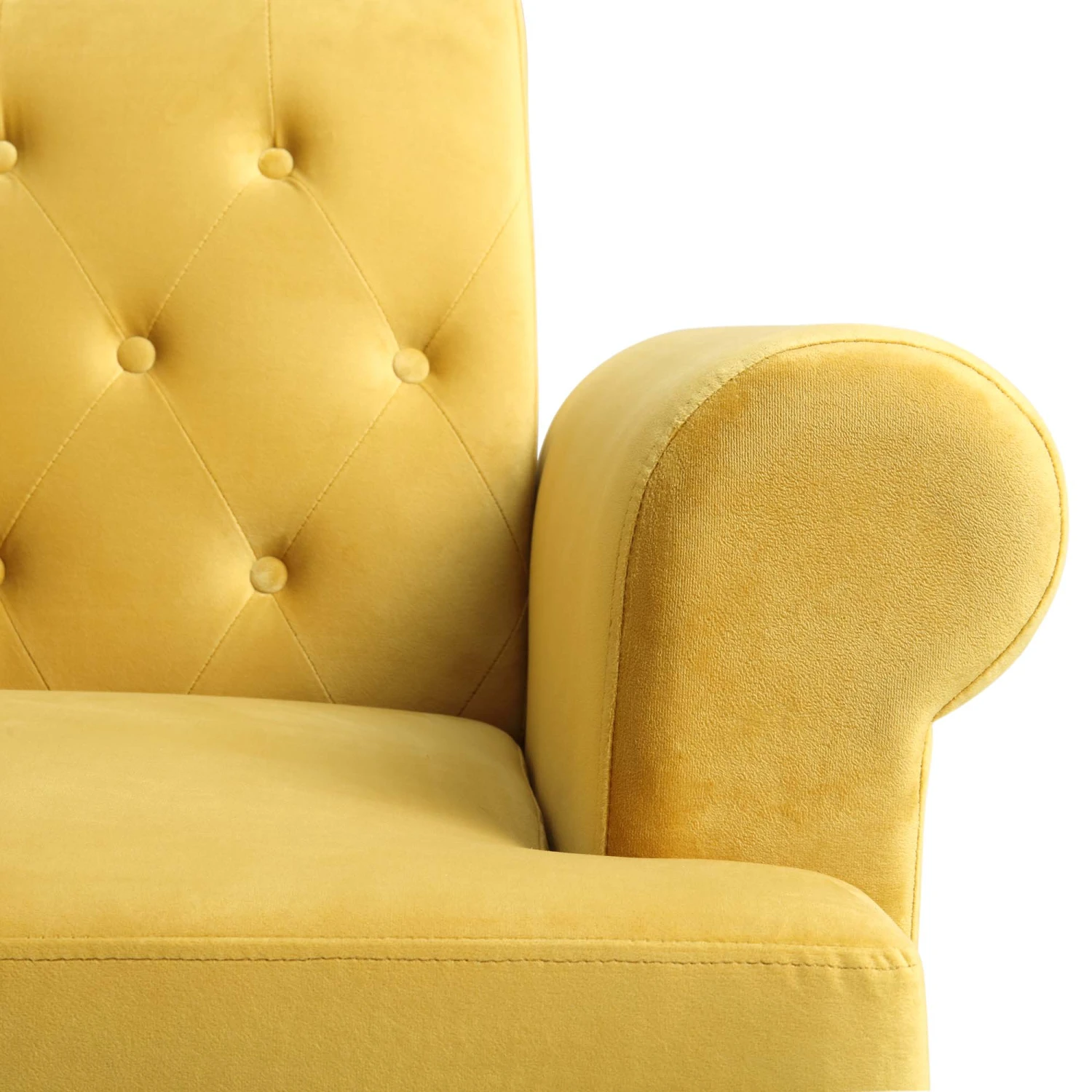 Hanney 3-Seater Chesterfield Sofabed In Mustard Yellow Velvet 21 Hanney 3-Seater Chesterfield Sofabed In Mustard Yellow Velvet - Image 19