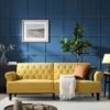 Hanney 3-Seater Chesterfield Sofabed In Mustard Yellow Velvet -FINZ Furniture Shop AYSF 011 MUSTARD VEL main 6e63ffed d456 498b a04d 1aff6e6bd3dd