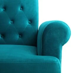 Hanney 3-Seater Chesterfield Sofabed In Teal Velvet 35 Hanney 3-Seater Chesterfield Sofabed In Teal Velvet -FINZ Furniture Shop AYSF 011 TEAL VEL detail3