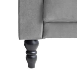 Hanney Chesterfield Chaise Sofabed In Grey Velvet -FINZ Furniture Shop AYSF 012 GREY VEL detail4