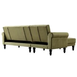 Hanney Chesterfield Chaise Sofabed In Moss Green Velvet 31 Hanney Chesterfield Chaise Sofabed In Moss Green Velvet -FINZ Furniture Shop AYSF 012 MOSSGREEN VEL WB10
