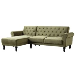 Hanney Chesterfield Chaise Sofabed In Moss Green Velvet 24 Hanney Chesterfield Chaise Sofabed In Moss Green Velvet -FINZ Furniture Shop AYSF 012 MOSSGREEN VEL WB2