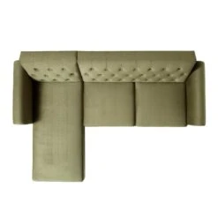 Hanney Chesterfield Chaise Sofabed In Moss Green Velvet 29 Hanney Chesterfield Chaise Sofabed In Moss Green Velvet -FINZ Furniture Shop AYSF 012 MOSSGREEN VEL WB8