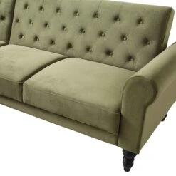 Hanney Chesterfield Chaise Sofabed In Moss Green Velvet 32 Hanney Chesterfield Chaise Sofabed In Moss Green Velvet -FINZ Furniture Shop AYSF 012 MOSSGREEN VEL detail1