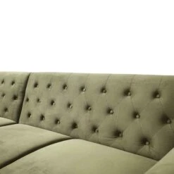 Hanney Chesterfield Chaise Sofabed In Moss Green Velvet 33 Hanney Chesterfield Chaise Sofabed In Moss Green Velvet -FINZ Furniture Shop AYSF 012 MOSSGREEN VEL detail2
