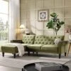 Hanney Chesterfield Chaise Sofabed In Moss Green Velvet 2 Hanney Chesterfield Chaise Sofabed In Moss Green Velvet -FINZ Furniture Shop AYSF 012 MOSSGREEN VEL main