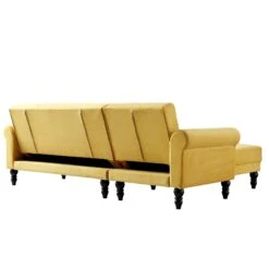 Hanney Chesterfield Chaise Sofabed In Mustard Yellow Velvet 33 Hanney Chesterfield Chaise Sofabed In Mustard Yellow Velvet -FINZ Furniture Shop AYSF 012 MUSTARD VEL WB10