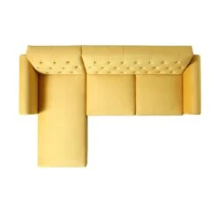 Hanney Chesterfield Chaise Sofabed In Mustard Yellow Velvet 31 Hanney Chesterfield Chaise Sofabed In Mustard Yellow Velvet -FINZ Furniture Shop AYSF 012 MUSTARD VEL WB8