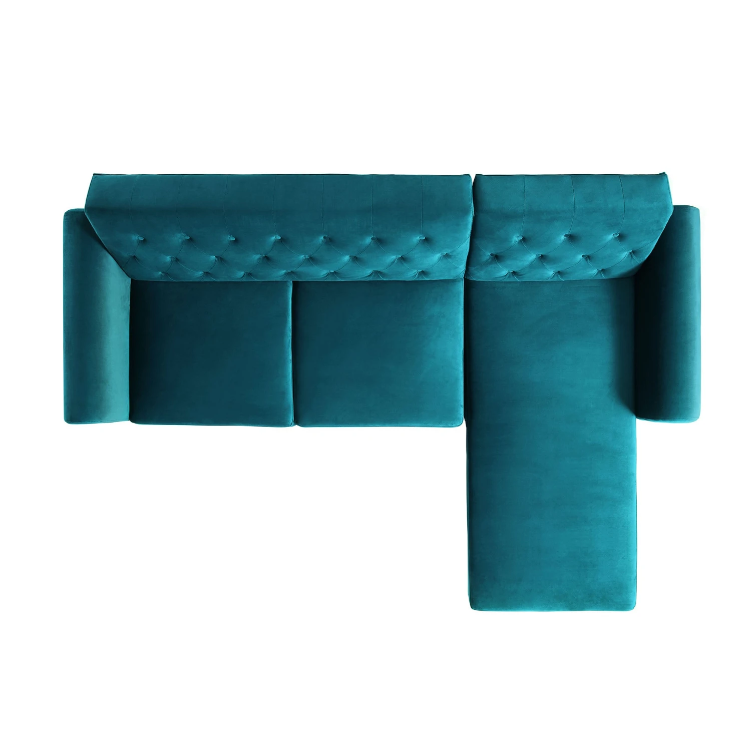 Hanney Chesterfield Chaise Sofabed In Teal Velvet 13 Hanney Chesterfield Chaise Sofabed In Teal Velvet - Image 11
