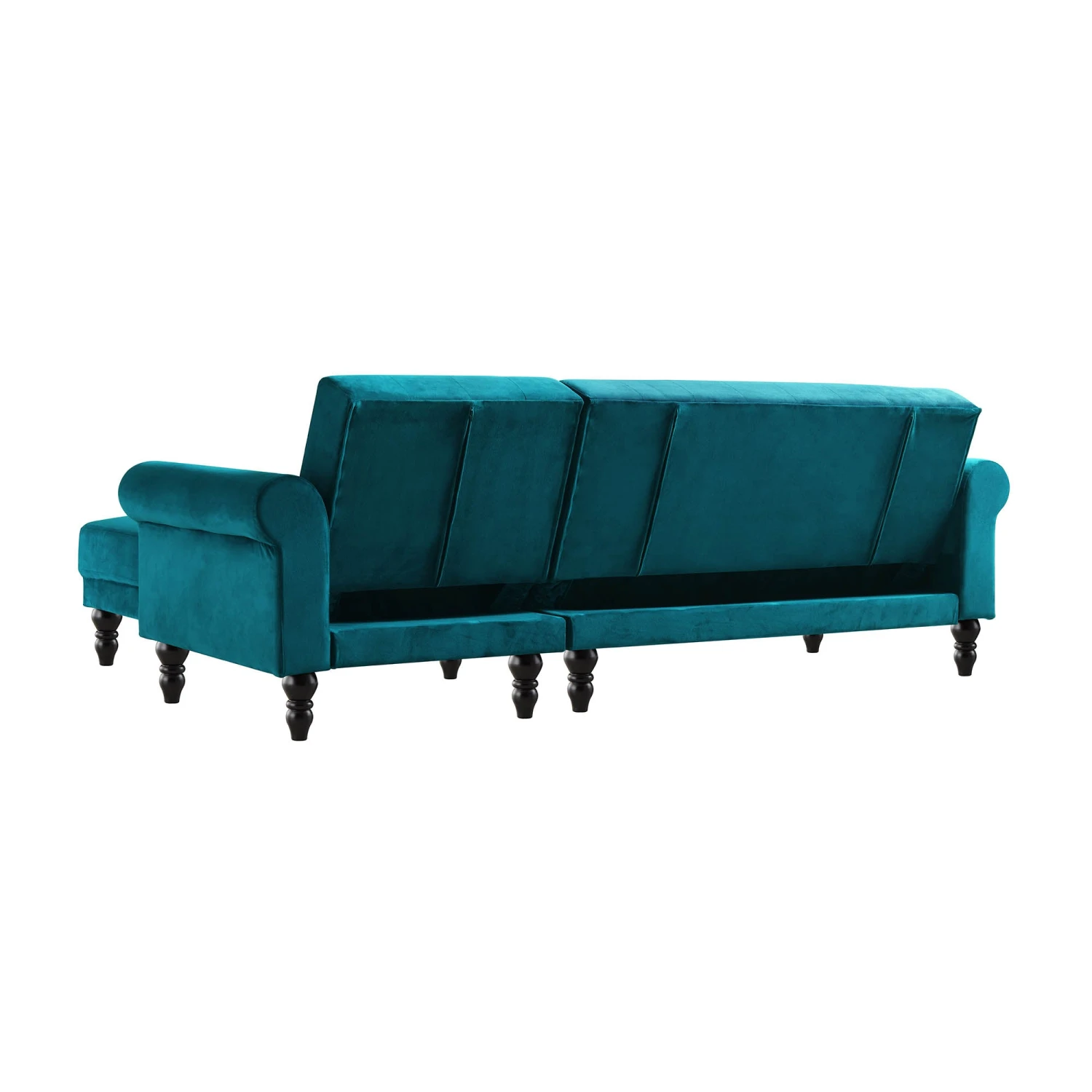 Hanney Chesterfield Chaise Sofabed In Teal Velvet 15 Hanney Chesterfield Chaise Sofabed In Teal Velvet - Image 13