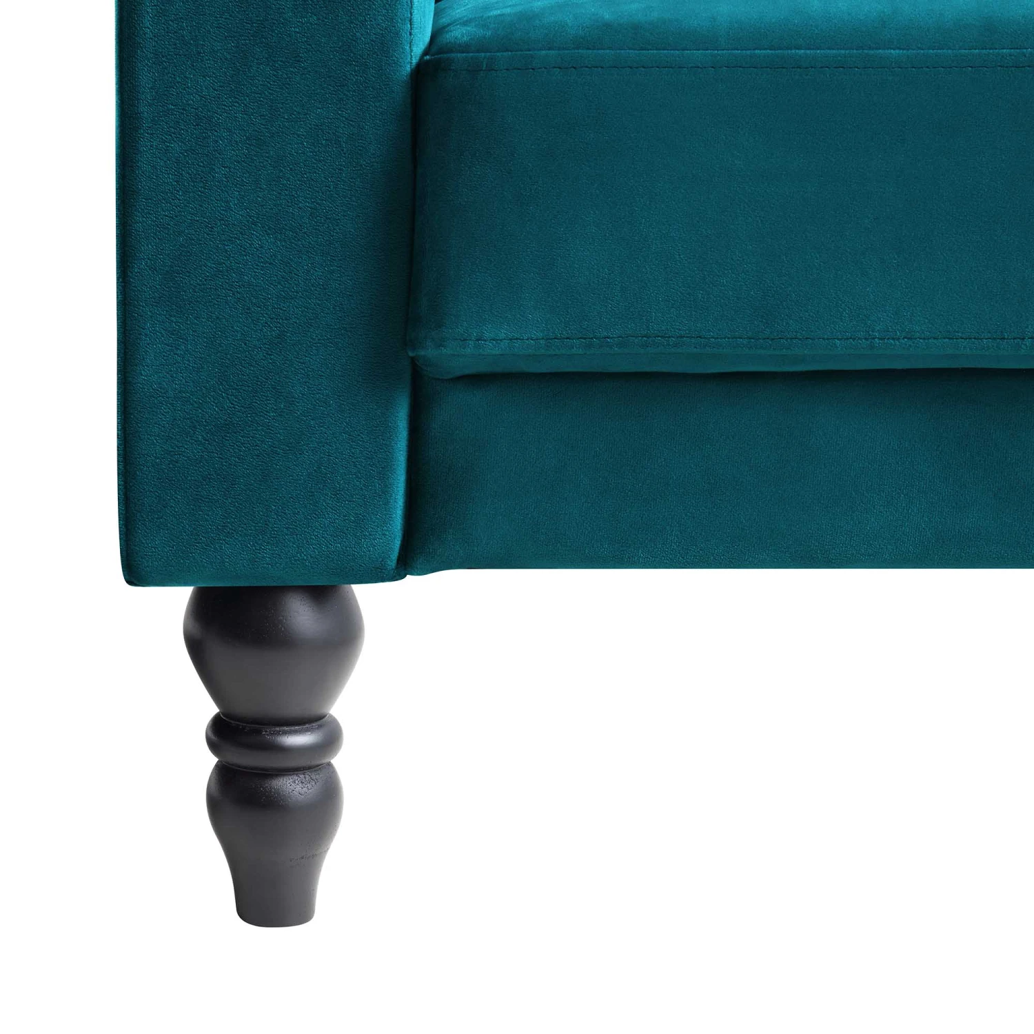 Hanney Chesterfield Chaise Sofabed In Teal Velvet 19 Hanney Chesterfield Chaise Sofabed In Teal Velvet - Image 17