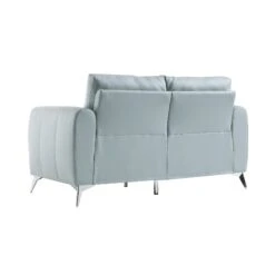 Noak 2-Seater Grey Faux Leather Sofa With Chrome Legs 22 Noak 2-Seater Grey Faux Leather Sofa With Chrome Legs -FINZ Furniture Shop AYSF 014 GREY PU 2ST WB5