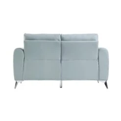 Noak 2-Seater Grey Faux Leather Sofa With Chrome Legs 23 Noak 2-Seater Grey Faux Leather Sofa With Chrome Legs -FINZ Furniture Shop AYSF 014 GREY PU 2ST WB6