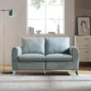 Noak 2-Seater Grey Faux Leather Sofa With Chrome Legs -FINZ Furniture Shop AYSF 014 GREY PU 2ST main
