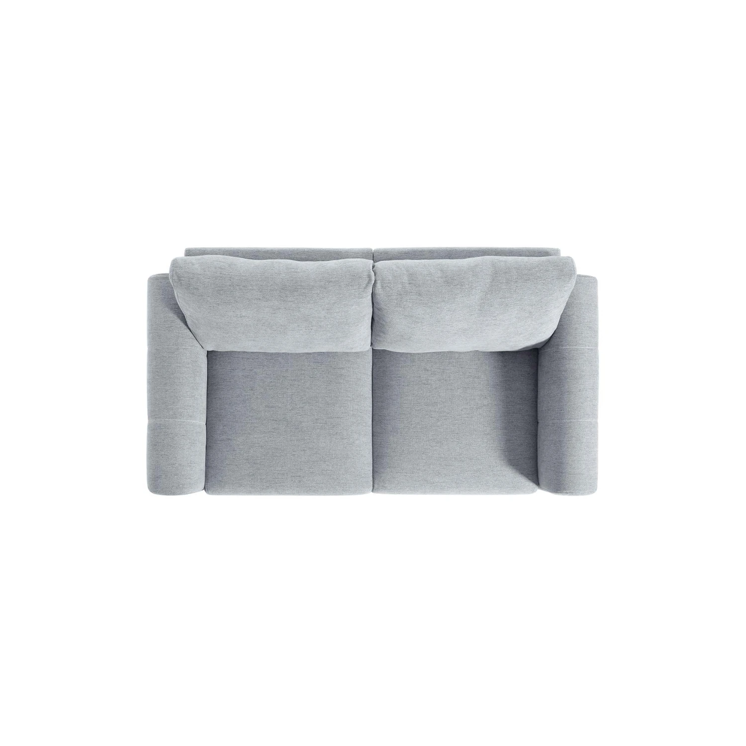 Noak 2-Seater Grey Woven Fabric Sofa With Chrome Legs 9 Noak 2-Seater Grey Woven Fabric Sofa With Chrome Legs - Image 7