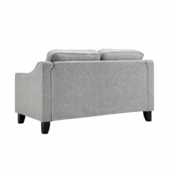 Harper 2-Seater Slope Arm Grey Woven Fabric Sofa -FINZ Furniture Shop AYSF 015 GREY WOVEN 2ST WB4