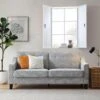 Harper 3-Seater Slope Arm Grey Woven Fabric Sofa -FINZ Furniture Shop AYSF 015 GREY WOVEN 3ST main