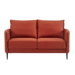 Bari Burnt Ochre Fabric Sofa 23 Bari Burnt Ochre Fabric Sofa -FINZ Furniture Shop AYSF 08 ORANGEFAB 2ST 1