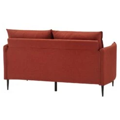 Bari Burnt Ochre Fabric Sofa 27 Bari Burnt Ochre Fabric Sofa -FINZ Furniture Shop AYSF 08 ORANGEFAB 2ST 3