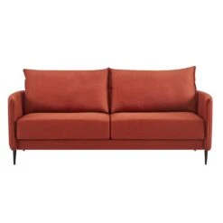Bari Burnt Ochre Fabric Sofa 22 Bari Burnt Ochre Fabric Sofa -FINZ Furniture Shop AYSF 08 ORANGEFAB 3ST 1