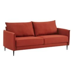 Bari Burnt Ochre Fabric Sofa 24 Bari Burnt Ochre Fabric Sofa -FINZ Furniture Shop AYSF 08 ORANGEFAB 3ST 2