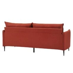 Bari Burnt Ochre Fabric Sofa 26 Bari Burnt Ochre Fabric Sofa -FINZ Furniture Shop AYSF 08 ORANGEFAB 3ST 3